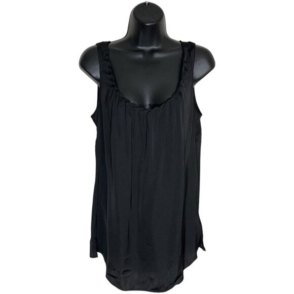NWT Tahari Tank Top Womens Small Sleeveless Black Scoop Neck Minimalist Capsule - Picture 1 of 14